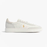 Polo Ralph Lauren Mens Bedford Lace Up Leather-Suede Trainer White