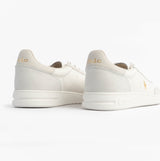 Polo Ralph Lauren Mens Bedford Lace Up Leather-Suede Trainer White