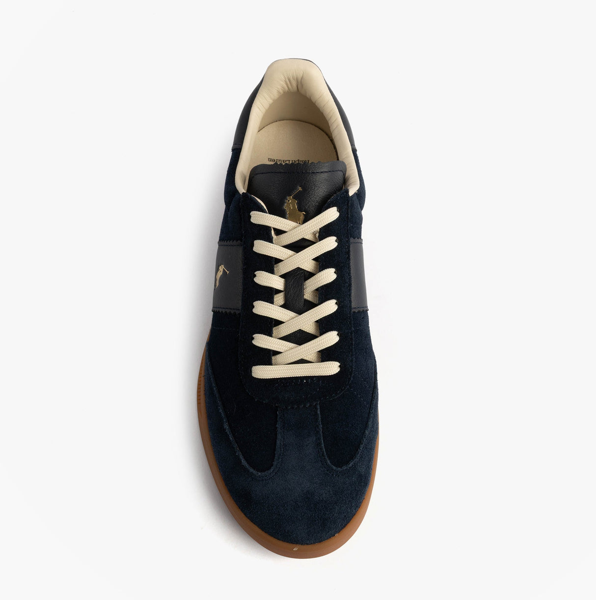 Polo Ralph Lauren Heritage Aera Mens Lace Up Suede Trainer Navy