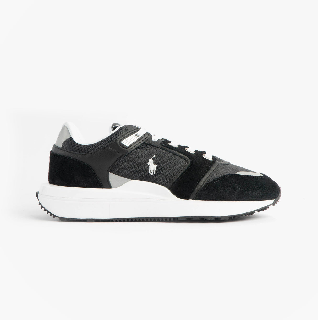 Polo Ralph Lauren Train 89 V2 Mens Suede Panelled Trainer Black/White