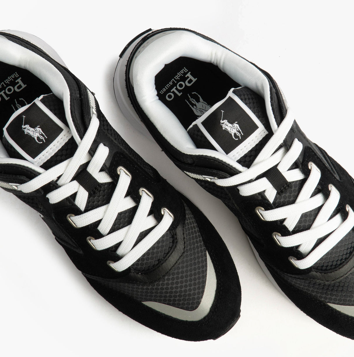 Polo Ralph Lauren Train 89 V2 Mens Suede Panelled Trainer Black/White