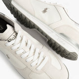 Polo Ralph Lauren Mens Varick Suede & Oxford Lace Up Trainer White