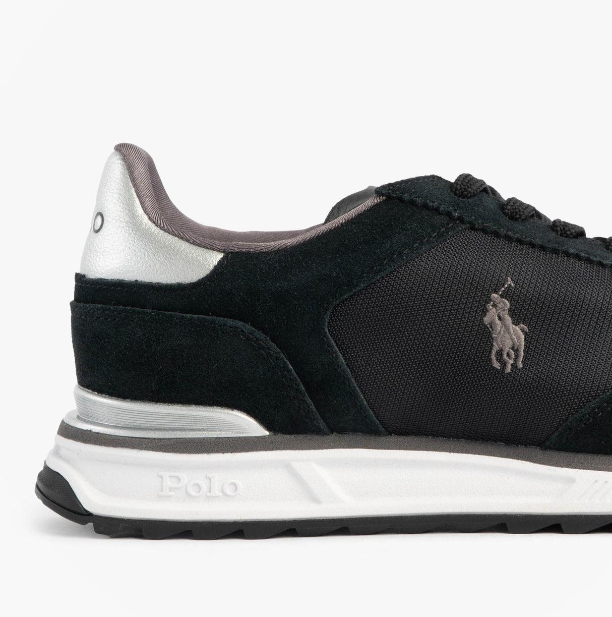 Polo Ralph Lauren Mens Varick Suede & Oxford Lace Up Trainer Black