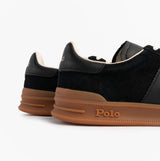 Polo Ralph Lauren Heritage Aera Mens Lace Up Suede Trainer Black