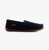 Polo Ralph Lauren BRENAN BEAR Mens Moccasin Slippers Navy Suede