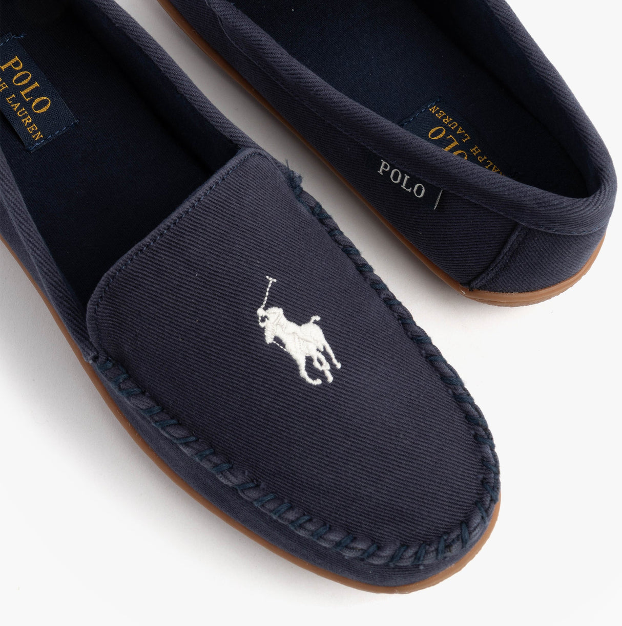 Polo Ralph Lauren BRENAN Mens Slippers Navy/Paper White