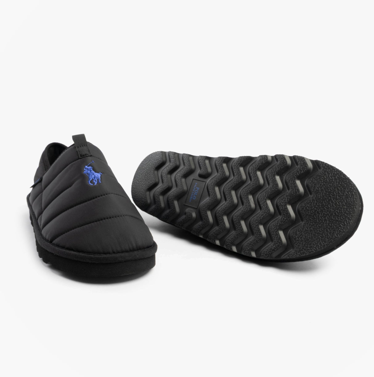 Polo Ralph Lauren EVERETT Mens Slippers Black Rc Nylon/Royal