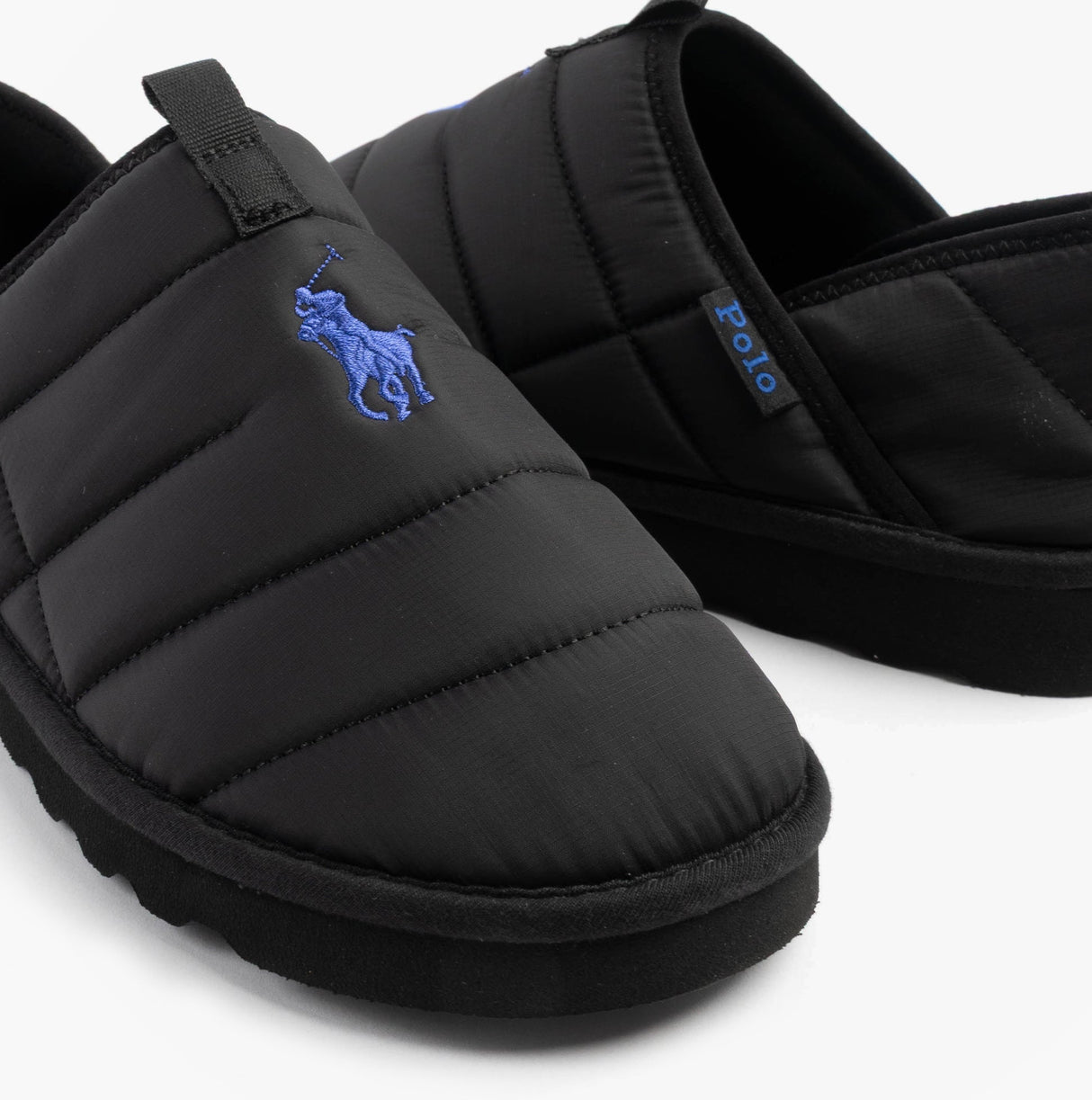 Polo Ralph Lauren EVERETT Mens Slippers Black Rc Nylon/Royal