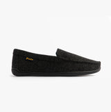 Polo Ralph Lauren BRENAN WOOL Mens Dress Shoe Slippers Black/Cream