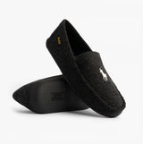 Polo Ralph Lauren BRENAN WOOL Mens Dress Shoe Slippers Black/Cream