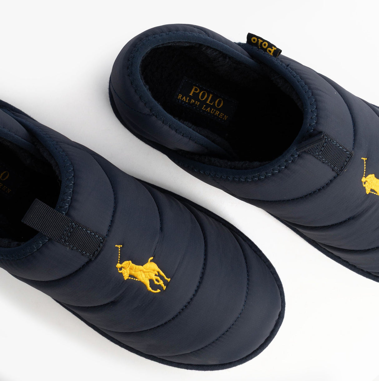 Polo Ralph Lauren EVERETT Mens Full Slippers Navy/Gold