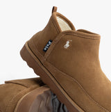 Polo Ralph Lauren READE HI Mens Slippers Snff Suede/Cream