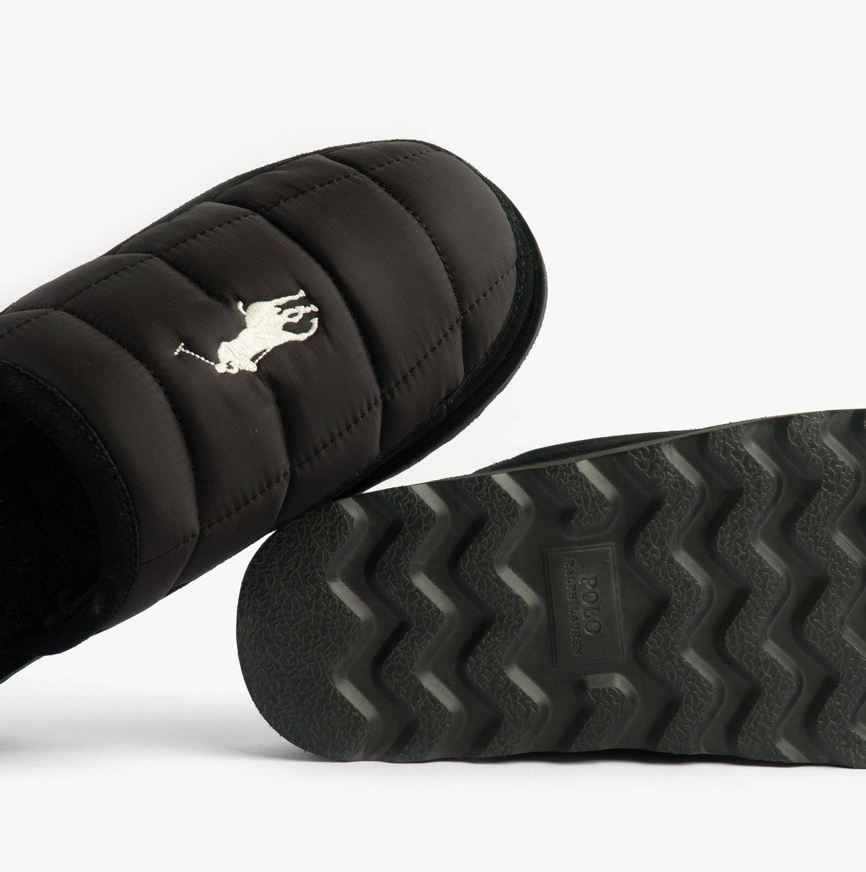 Polo Ralph Lauren READ SCFF II Mens Mule Slippers Black/Cream
