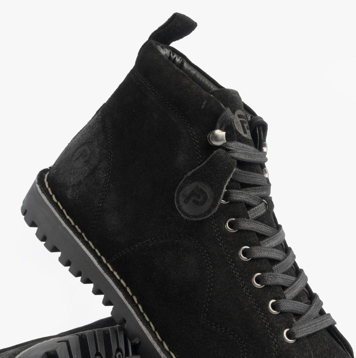 Popps 1961 MOD Mens Suede Monkey Boots Black
