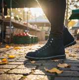 Popps 1961 MOD Mens Suede Monkey Boots Navy