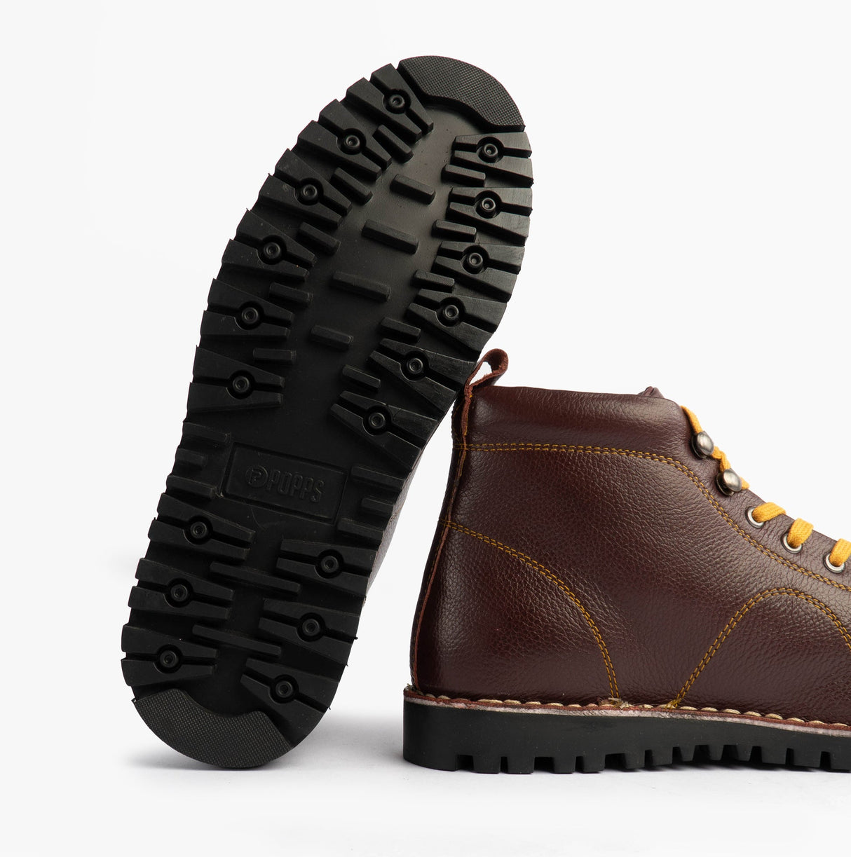 Popps 1961 MOD Mens Leather Monkey Boots Oxblood