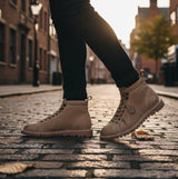 Popps 1961 MOD Mens Suede Monkey Boots Sand