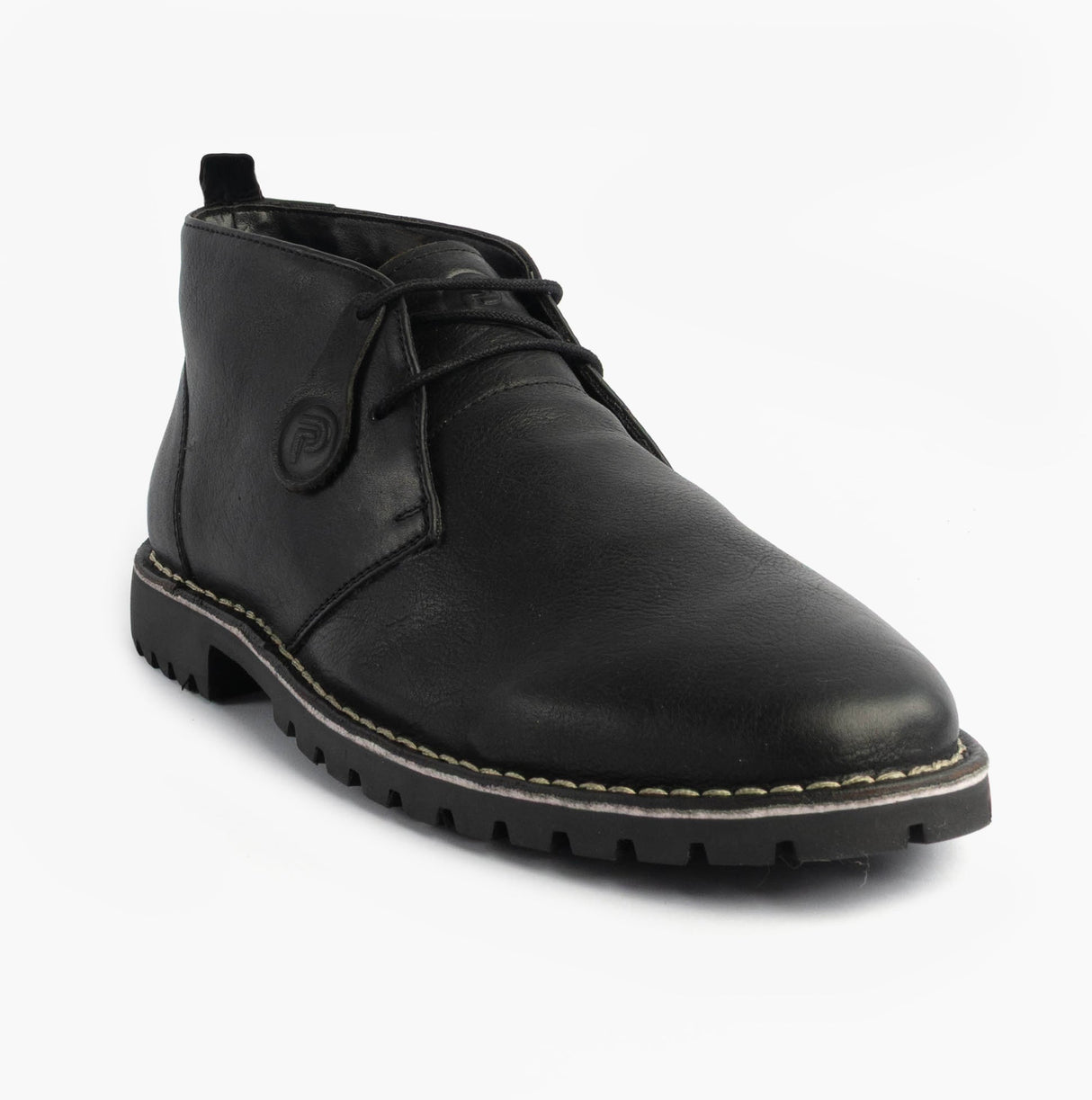 Popps COOPER Mens Desert Boots Black