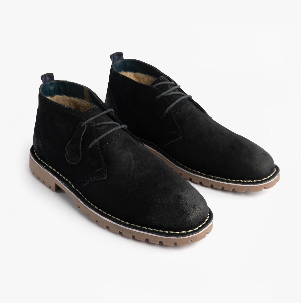 Popps COOPER Mens Desert Boots Navy