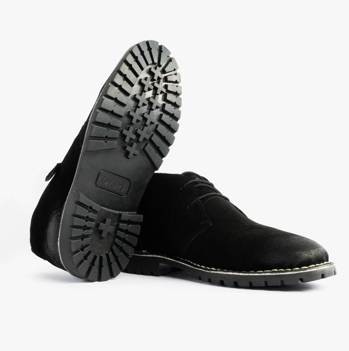 Popps COOPER Mens Desert Boots Black