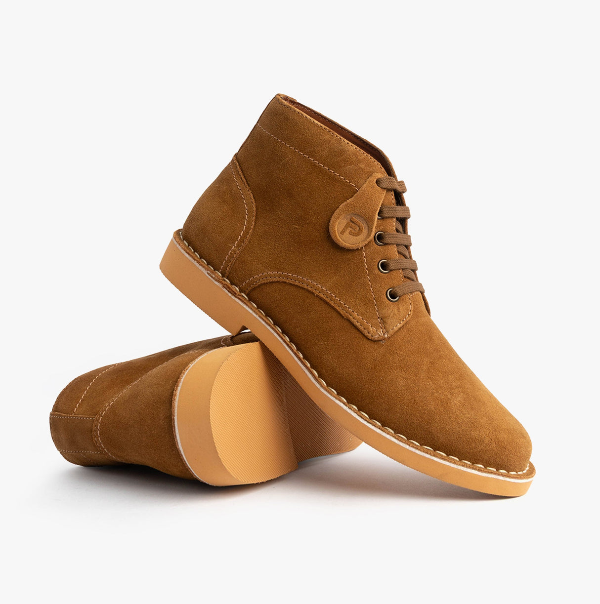 Popps RANGER Mens Desert Boots Cognac