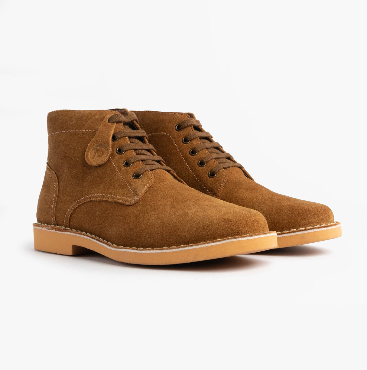 Popps RANGER Mens Desert Boots Cognac
