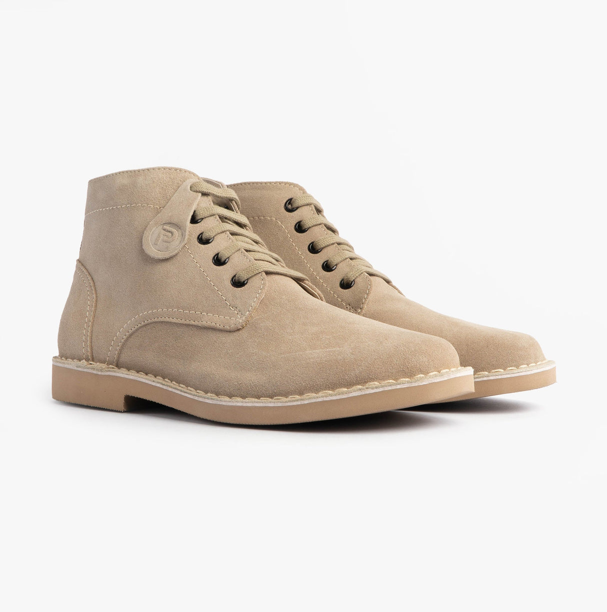 Popps RANGER Mens Desert Boots Taupe
