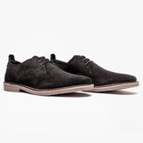 Popps JONAS Mens Suede Desert Shoes Black
