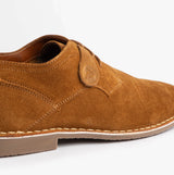 Popps JONAS Mens Suede Desert Shoes Cognac