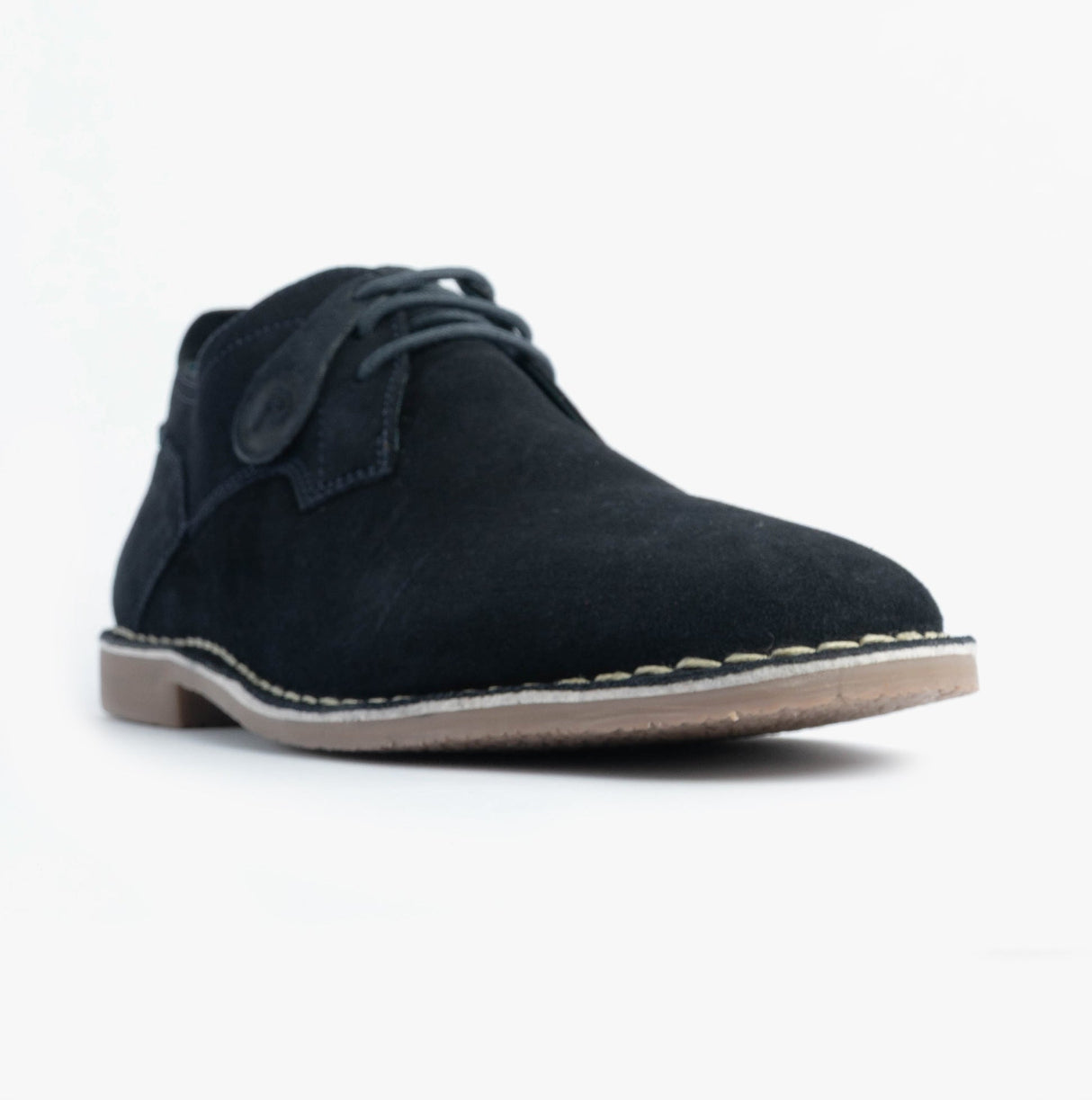 Popps JONAS Mens Suede Desert Shoes Navy