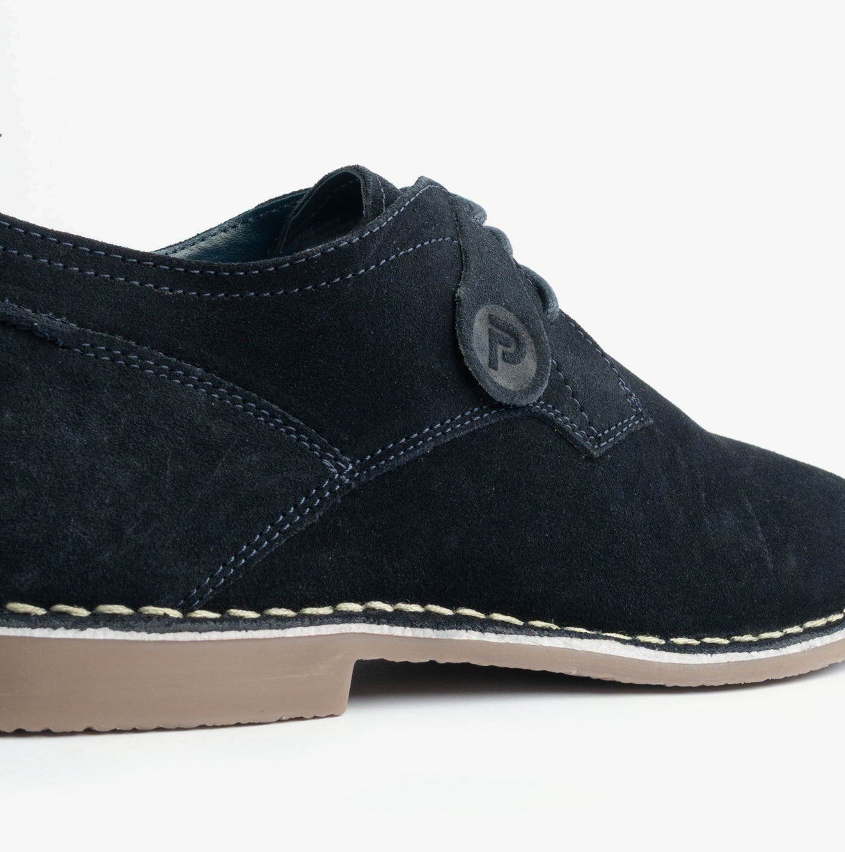 Popps JONAS Mens Suede Desert Shoes Navy