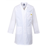 Portwest AS10 Anti-Static ESD Stud Front Coat Various Colours