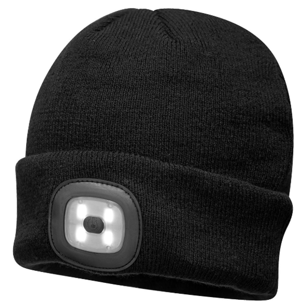 Portwest B028 Rechargeable Twin LED Beanie Hat Various Colours