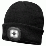 Portwest B029 USB Rechargeable LED Headlight Beanie Various Colours