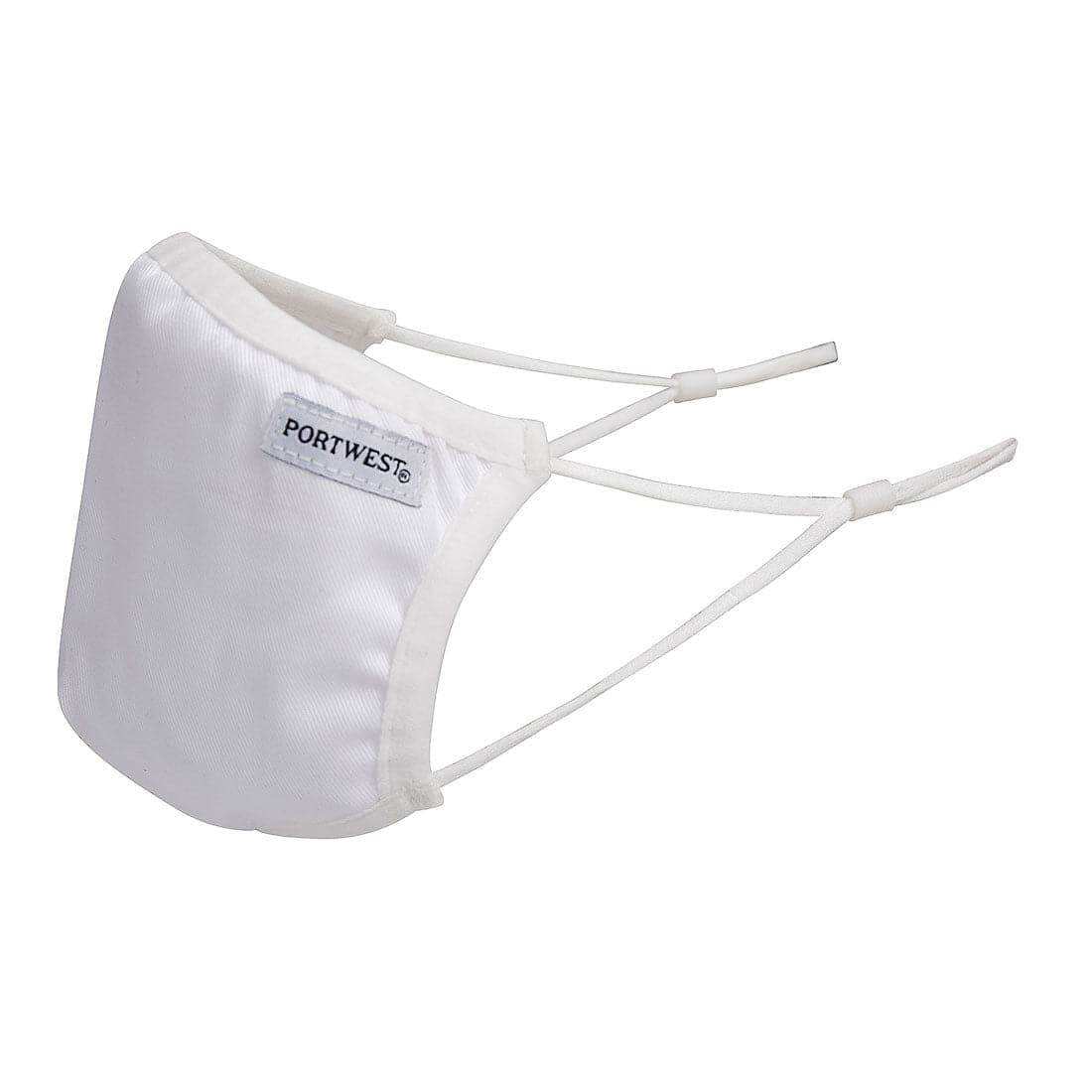 Portwest CV33 3-Ply Anti-Microbial Fabric Face Mask Various Colours