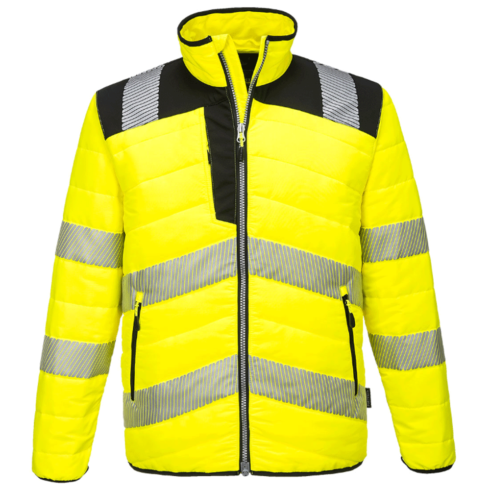 Portwest PW371 PW3 Water Resistant Hi-Vis Baffle Work Jacket Various Colours