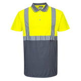 Portwest S479 Two-Tone Hi-Vis Polo Short Sleeve Work T-Shirt