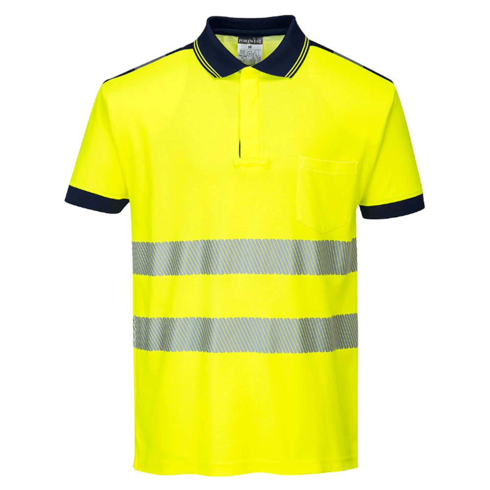 Portwest T180 PW3 Hi-Vis Short Sleeve Polo Shirt Various Colours