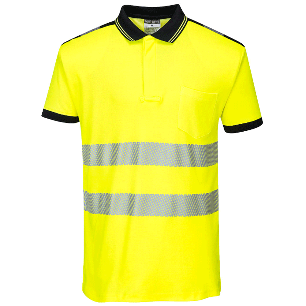 Portwest T180 PW3 Hi-Vis Short Sleeve Polo Shirt Various Colours