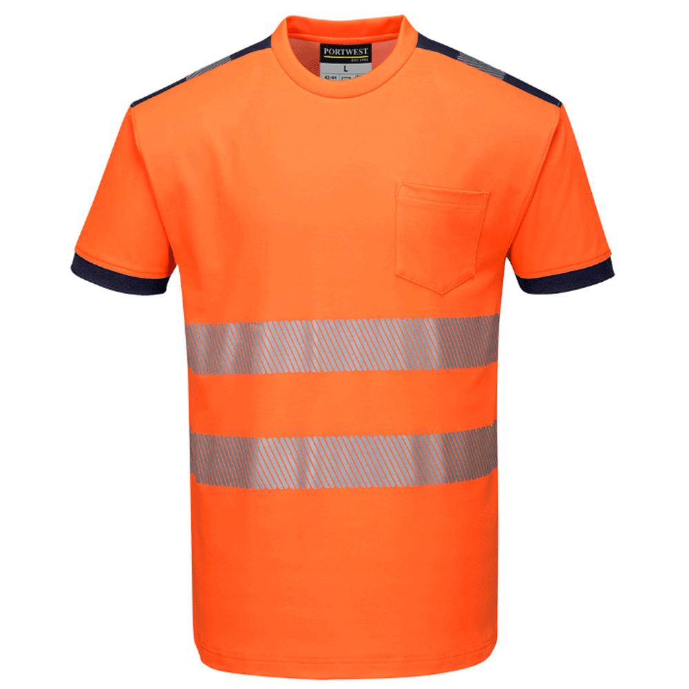 Portwest T181 PW3 Hi-Vis Short Sleeve Work T-Shirt Various Colours