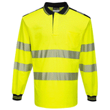 Portwest T184 PW3 Hi-Vis Long Sleeve Polo Shirt Various Colours