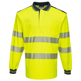 Portwest T184 PW3 Hi-Vis Long Sleeve Polo Shirt Various Colours