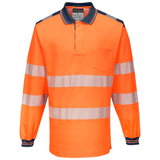 Portwest T184 PW3 Hi-Vis Long Sleeve Polo Shirt Various Colours