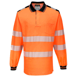Portwest T184 PW3 Hi-Vis Long Sleeve Polo Shirt Various Colours