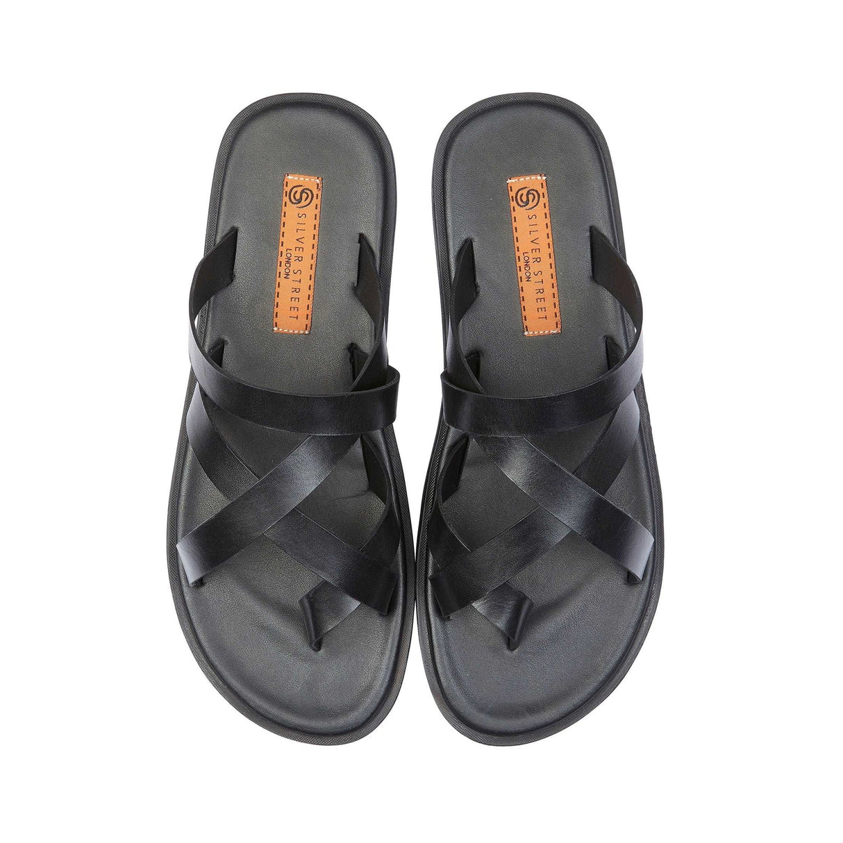 Silver Street London CROUCHEND Mens Sandals Black