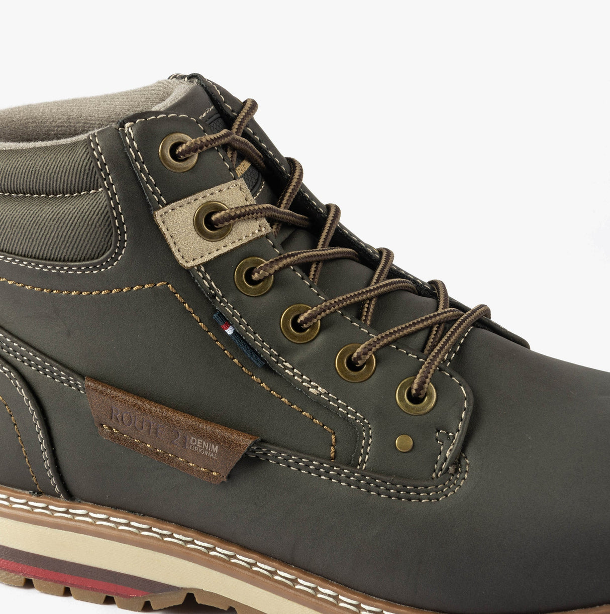 R21 Original KLINE Mens Ankle Boots Dark Brown