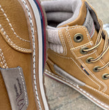 R21 Original KLINE Mens Lace Up Ankle Boots Honey