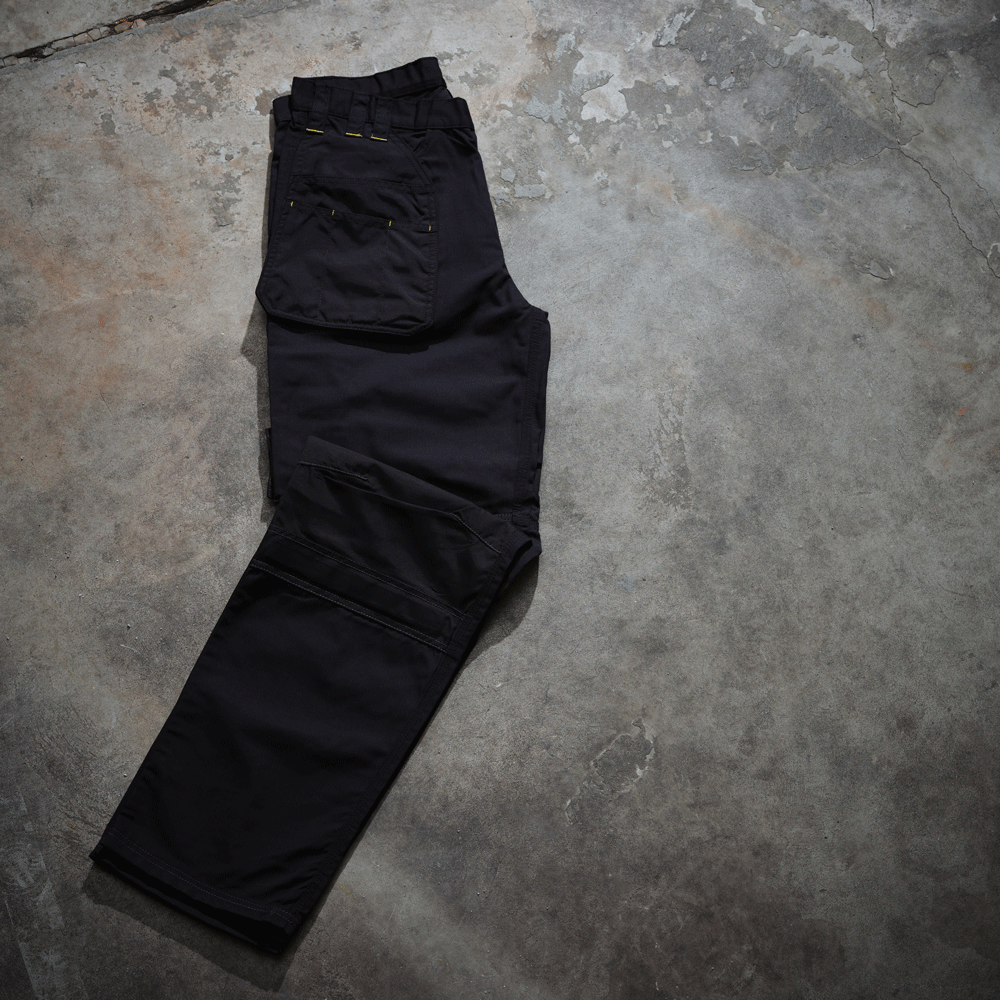 Regatta TRJ335 Hardwear Holster Pocket Kneepad Work Trousers Black 38" Waist 31" Leg