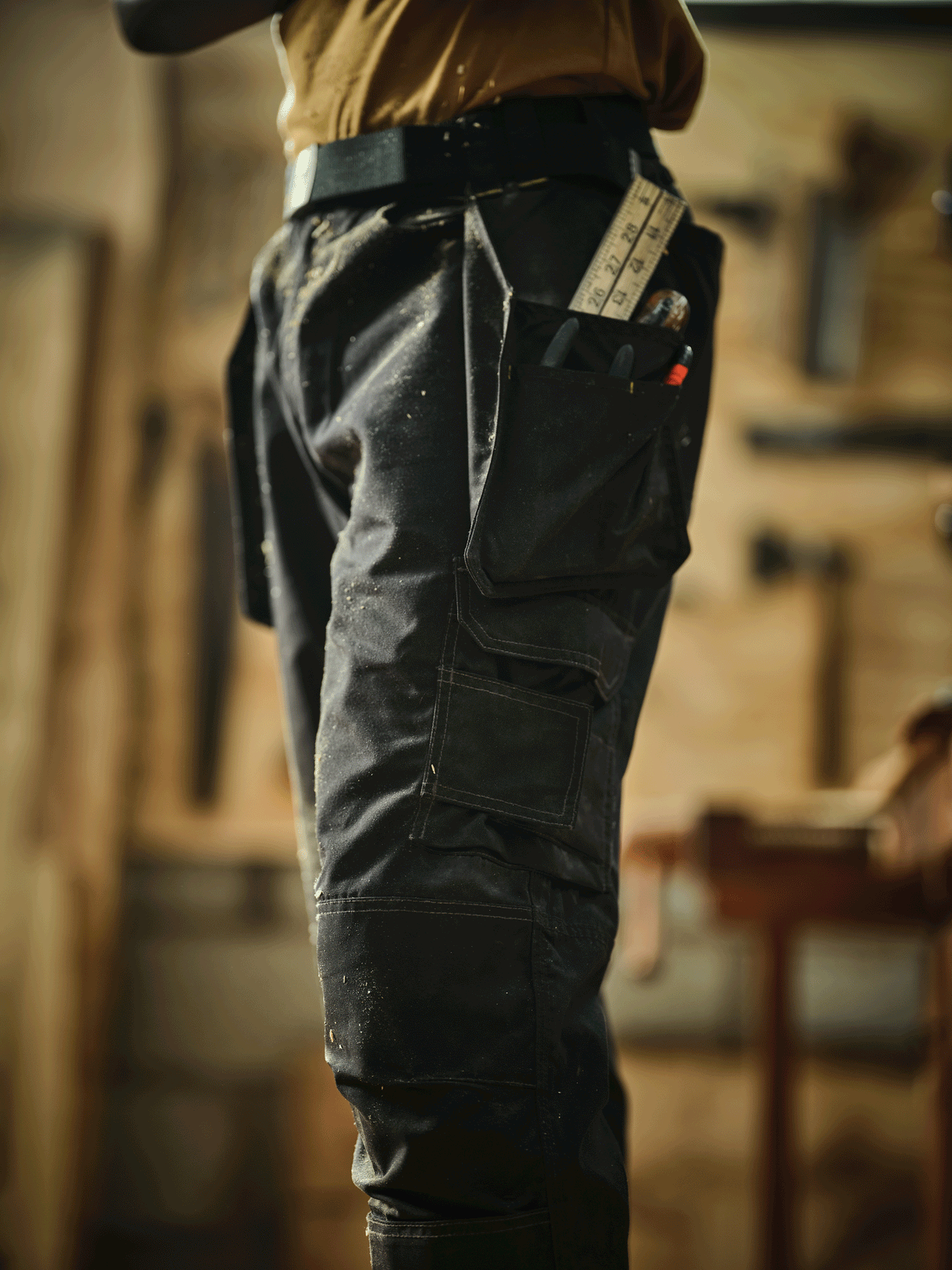 Regatta TRJ335 Hardwear Holster Pocket Kneepad Work Trousers Black 38" Waist 31" Leg