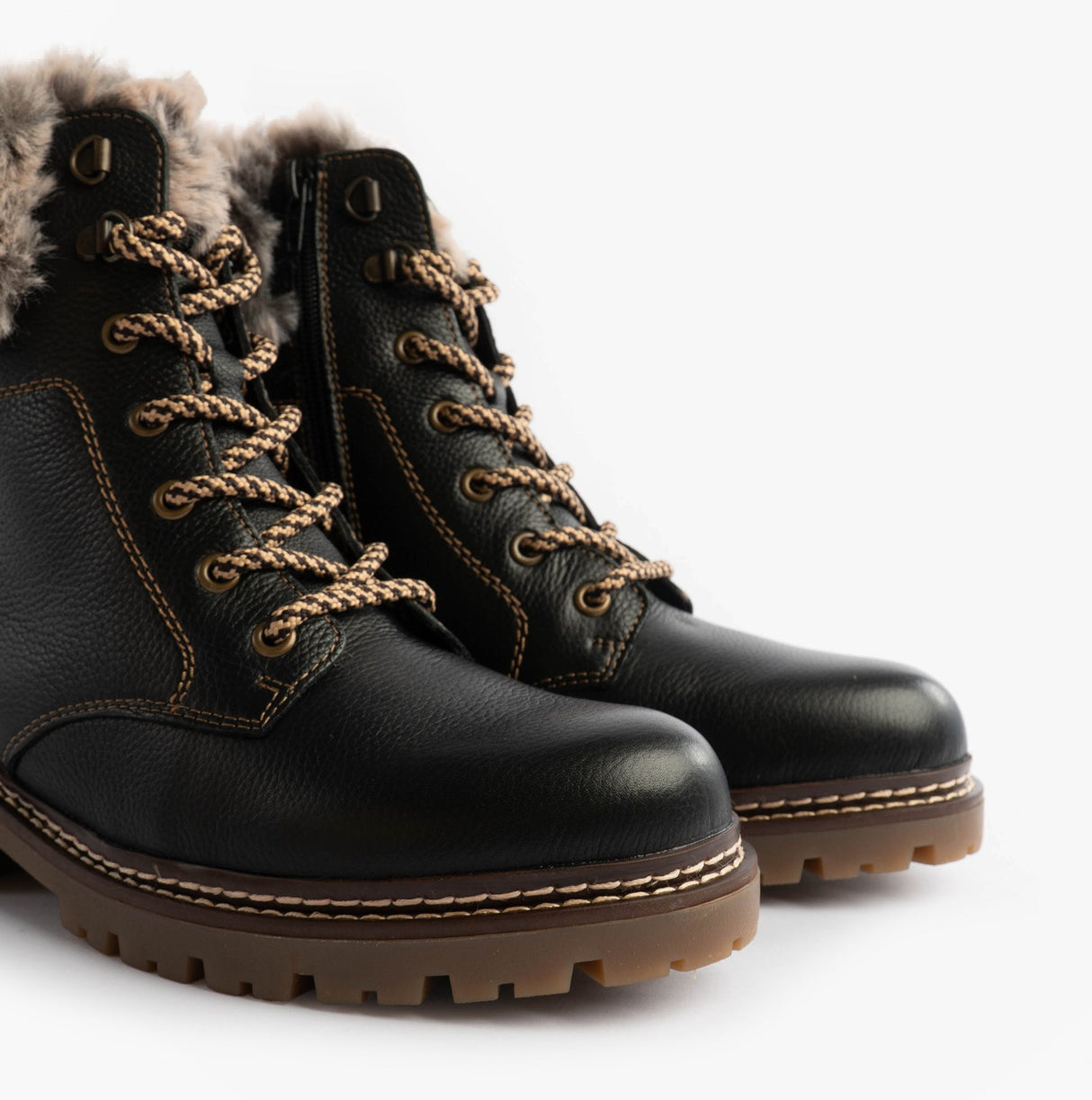 Remonte D0B74-01 Womens Fur Ankle Boots Black